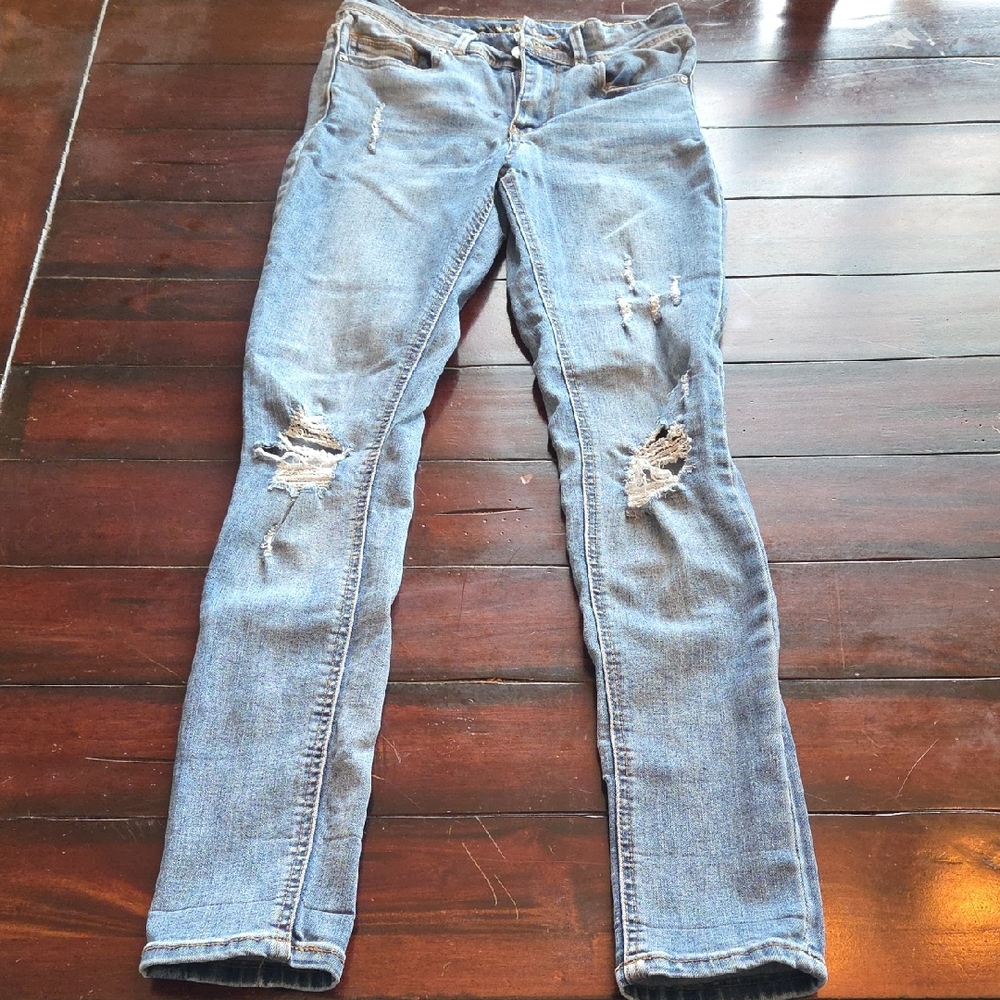 Indigo Rein Light Blue Distressed Skinny Jeans